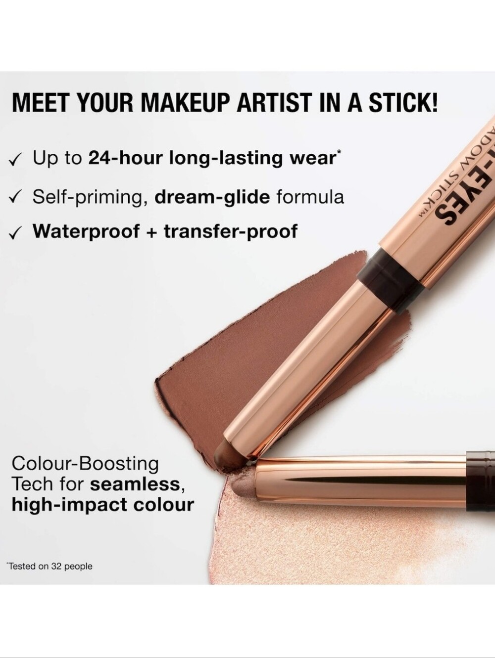 Charlotte Tilbury Exagger-Eyes Waterproof Eyeshadow Stick BNIB - Picture 4 of 14